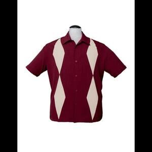 Steady Clothing Men's Double Diamond Lounge Bowling Shirt 4X USA LAST ONE NEW